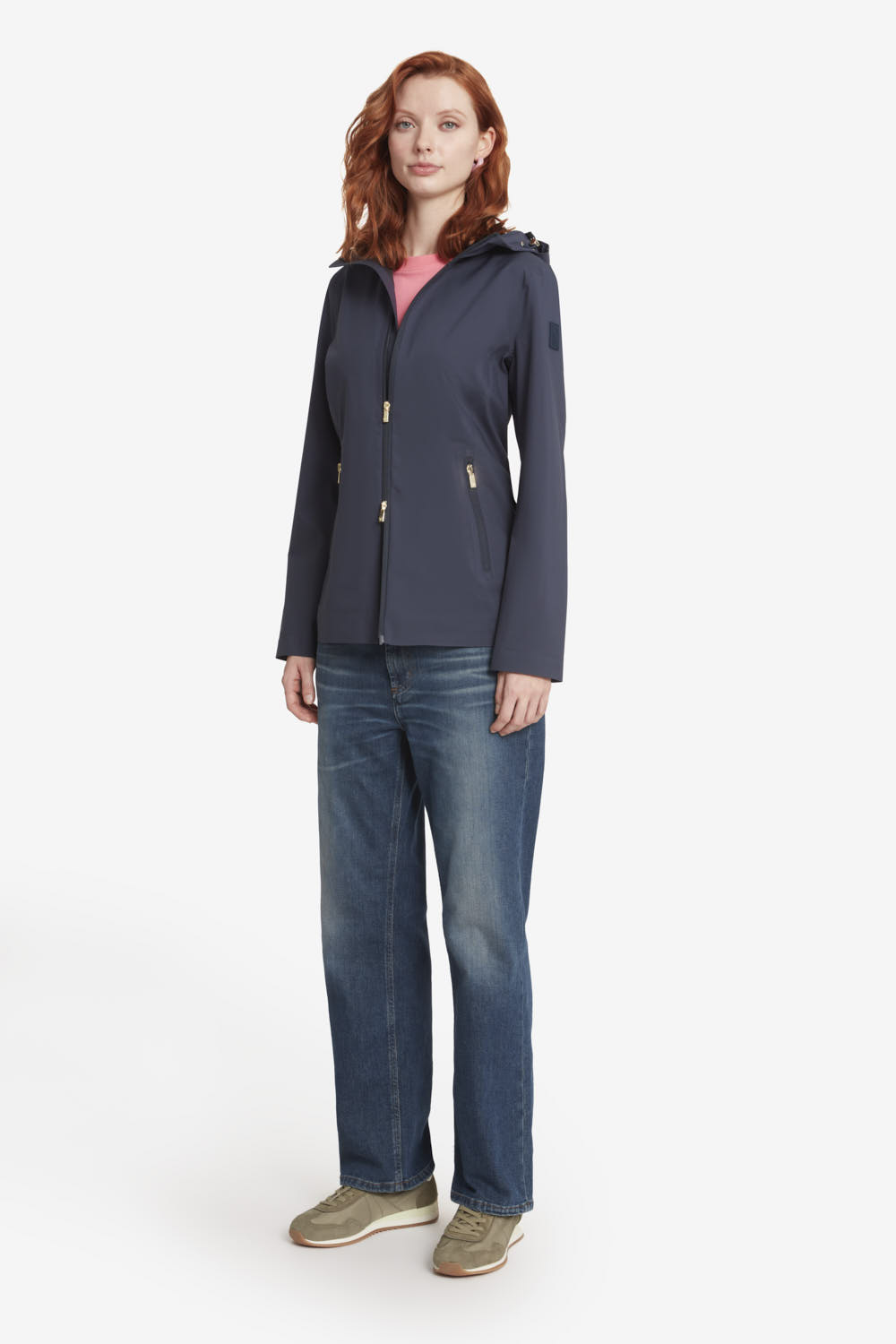 SHAH 3.0 - Giacca softshell donna con cappuccio blu scuro