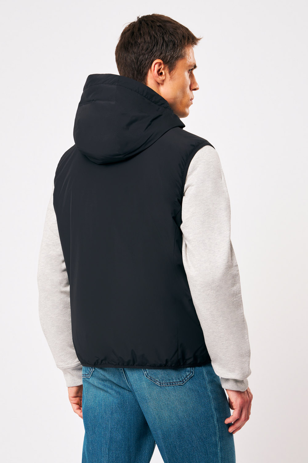 KENZEN PLAIN HOODED LIGHT VEST 263CPMV28731 P1410P 2066XN 3