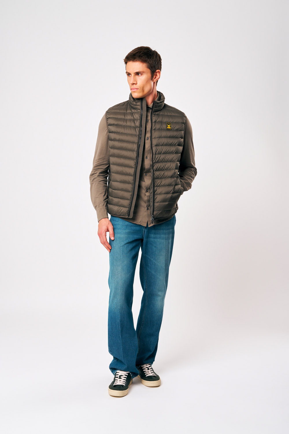 Astor 3.0 - Gilet verde militare in piumino leggero