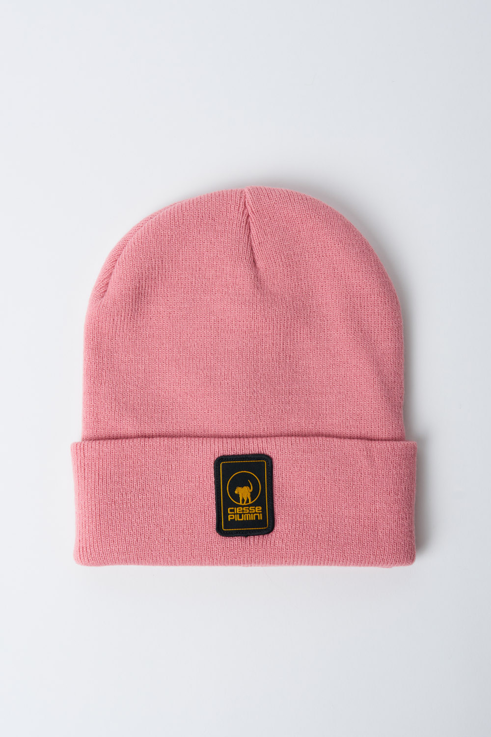 Ezio - Cappello unisex rosa in maglia rasata con risvolto