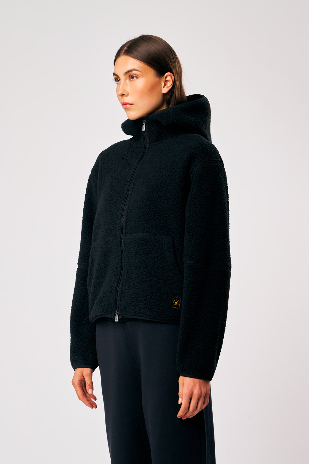 Alix - Felpa teddy da donna nera