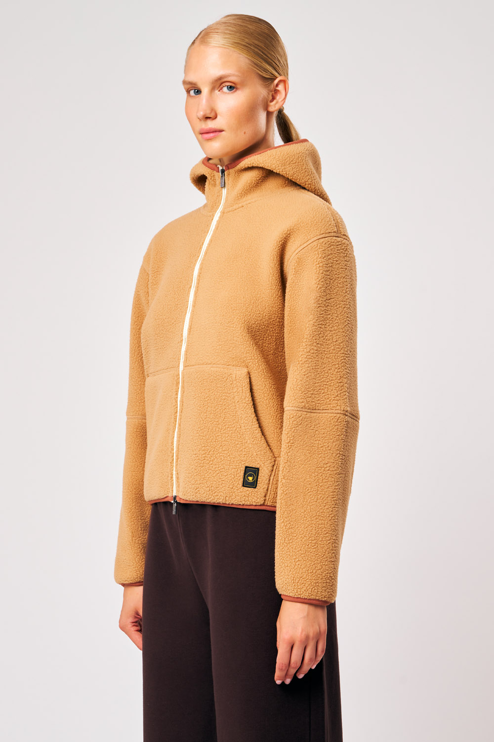 Alix - Felpa teddy da donna beige