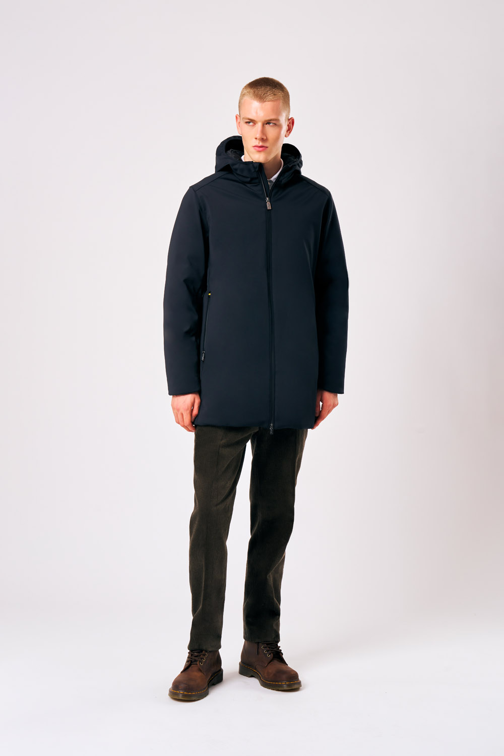 Clem 3.0 - Giacca lunga da uomo in softshell nera