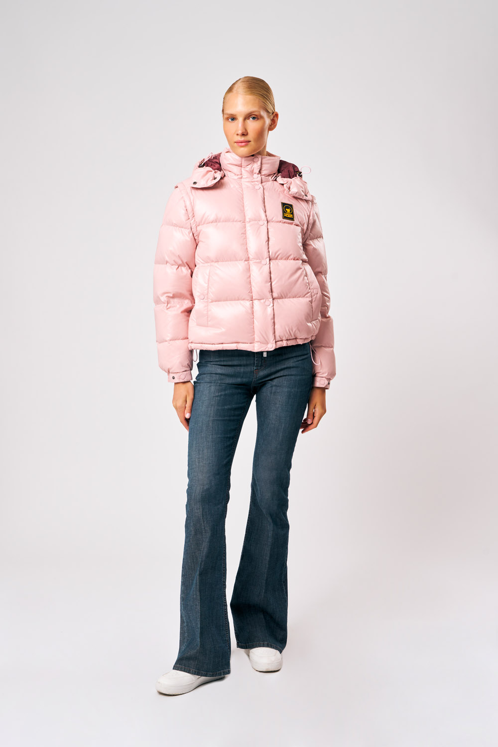Ginny - Piumino con maniche staccabili da donna rosa