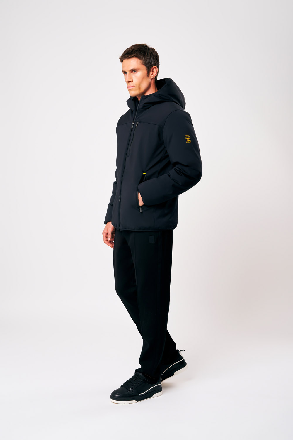 Jayden 3.0 - Giacca corta da uomo in softshell nera