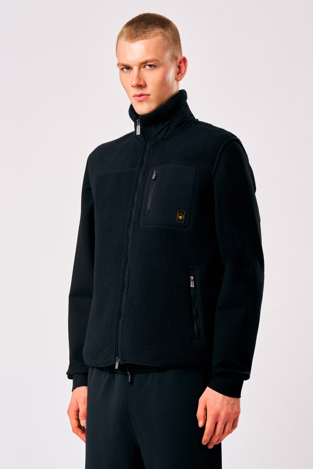 Julio - Gilet Teddy da uomo nero