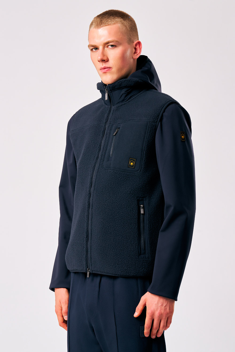 Julio - Gilet Teddy da uomo blu