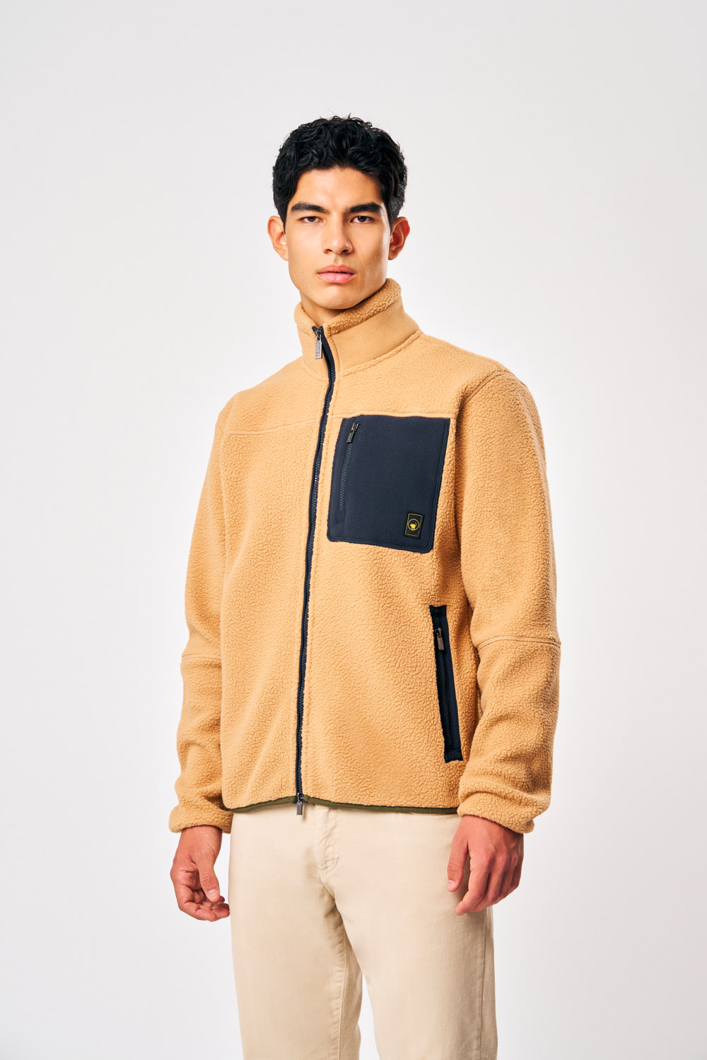 Lionel - Giacca Teddy uomo full zip beige