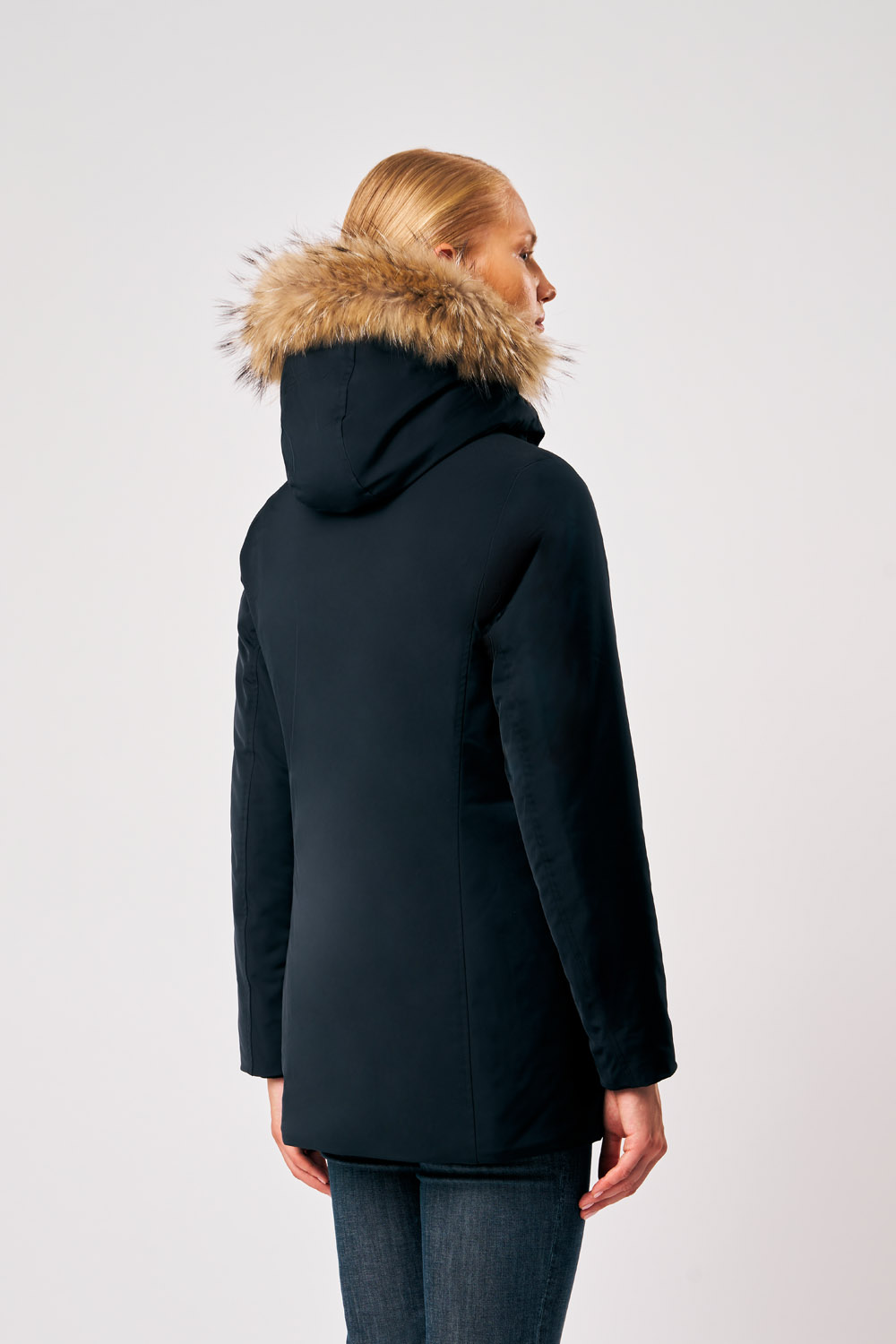 LUANA LIGHT PADDED PARKA WITH DETACHABLE REAL FUR 263PCWC73224 P6Y11P 206XXN 1 2