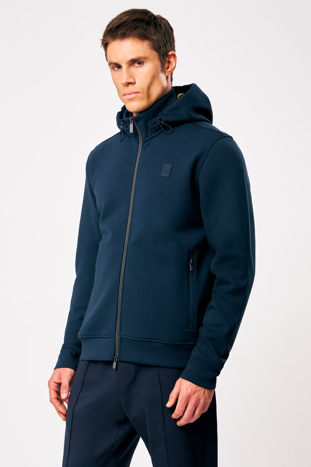 Naku 4.0 - Felpa tecnica da uomo con cappuccio staccabile blu