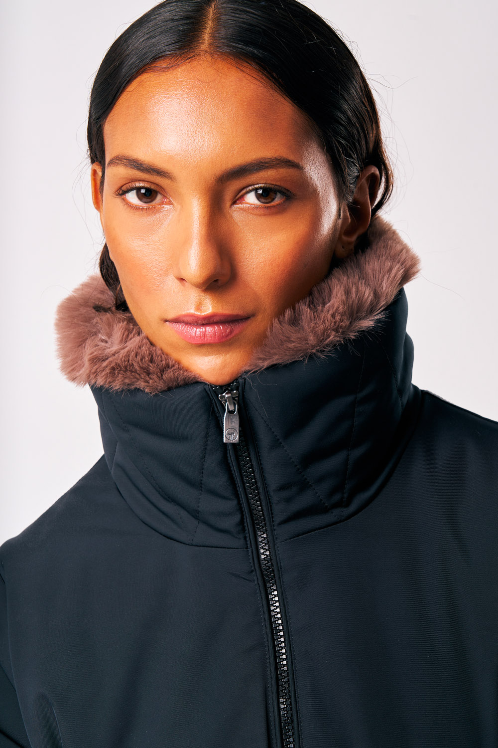 PIROSKA - LIGHT PADDED COAT WITH DETACHABLE fake fur_263PCWC23223_P6Y11P_206XXN_3 PIROSKA LIGHT PADDED COAT WITH DETACHABLE fake fur 263PCWC23223 P6Y11P 206XXN 3