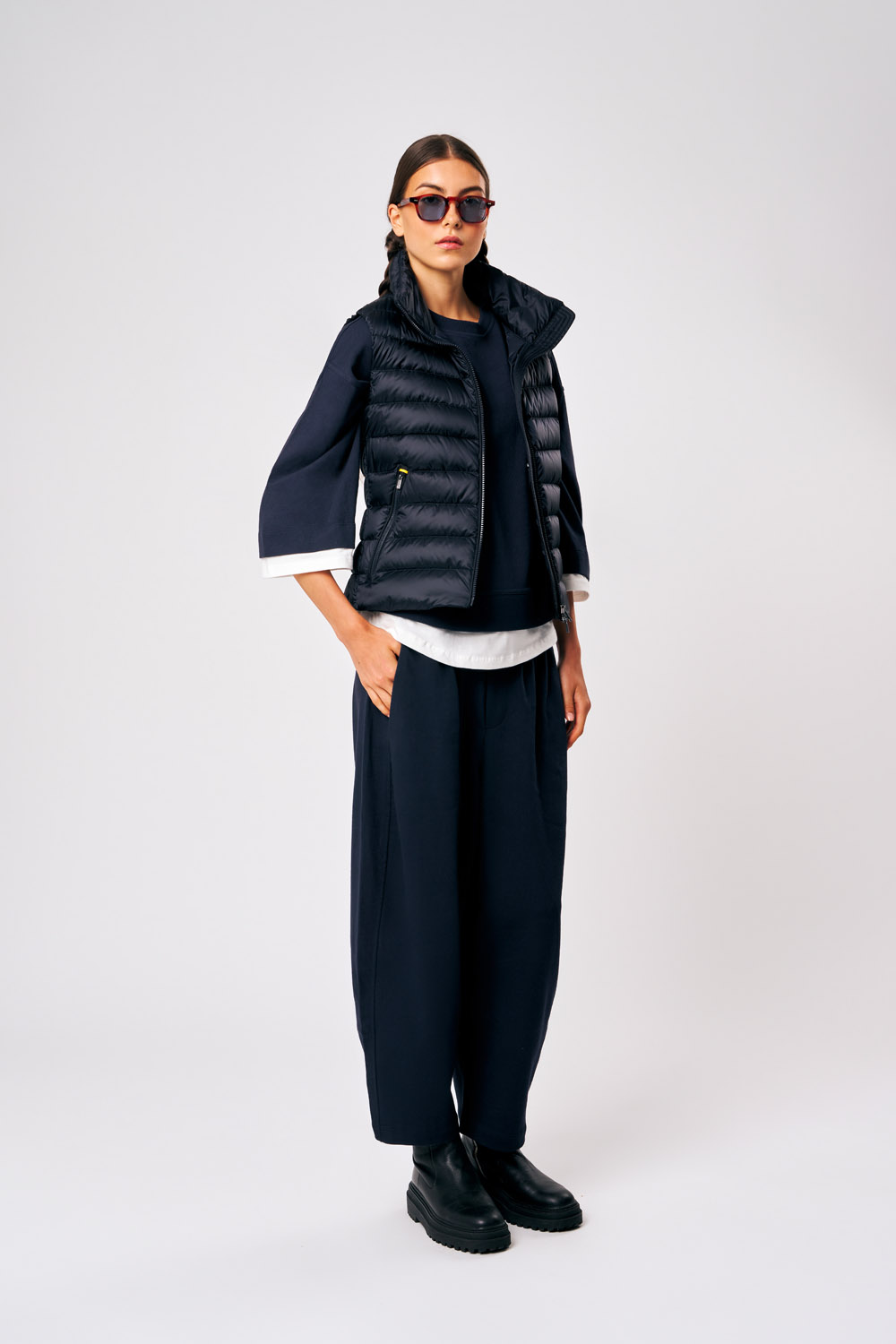 Carolina - Gilet 100 grammi da donna 800 Fill Power blu