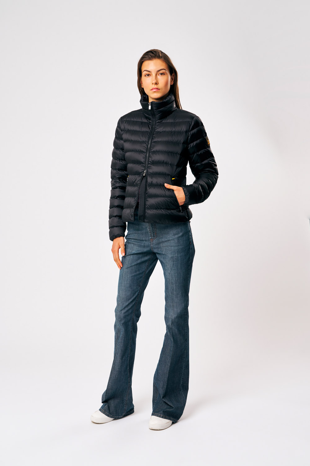 Emilia - Giacca donna 100 grammi nera 800 FIll Power