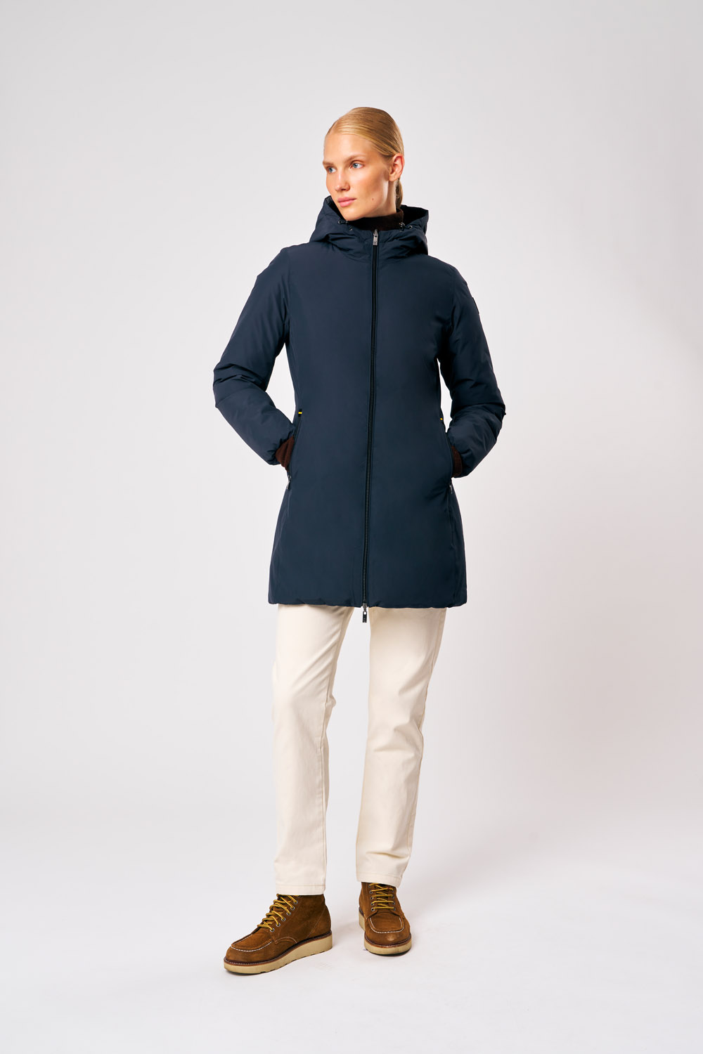 Jusy 3.0 - Piumino reversibile donna blu con cappuccio