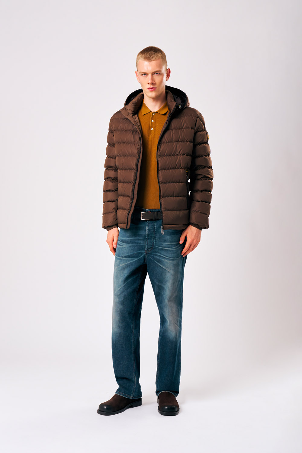 Ned 2.0 - Piumino uomo 200 grammi marrone in vera piuma 800 fill power